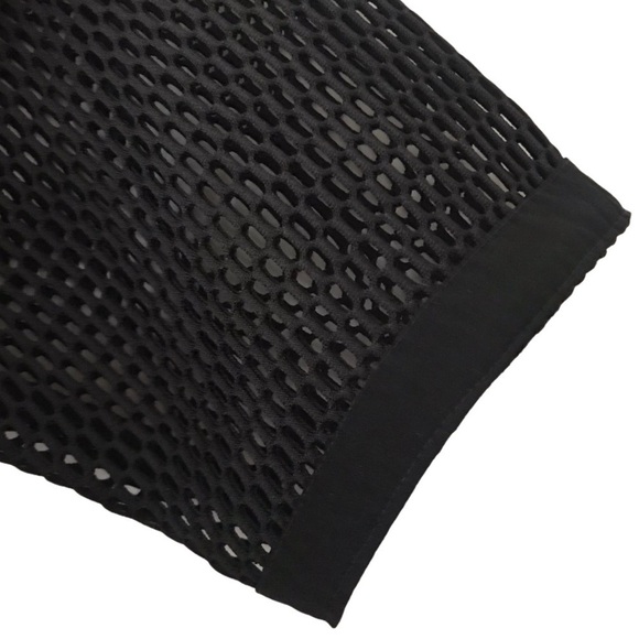 CO+CO By Coco Rocha Black Mesh Cropped Boxy Top - Picture 5 of 7